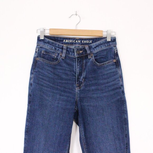 American Eagle Stretch Highrise Skinny Blue Jean Long - Picture 5 of 7
